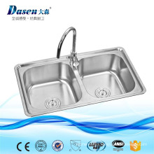 AISI 304 Double Drainer malaysia stainless steel freestanding kitchen sink